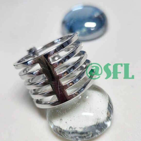 Swarovski Crystal Multi Strands Statement Ring Showstopper Regency Glam Sparkle - Picture 8 of 10